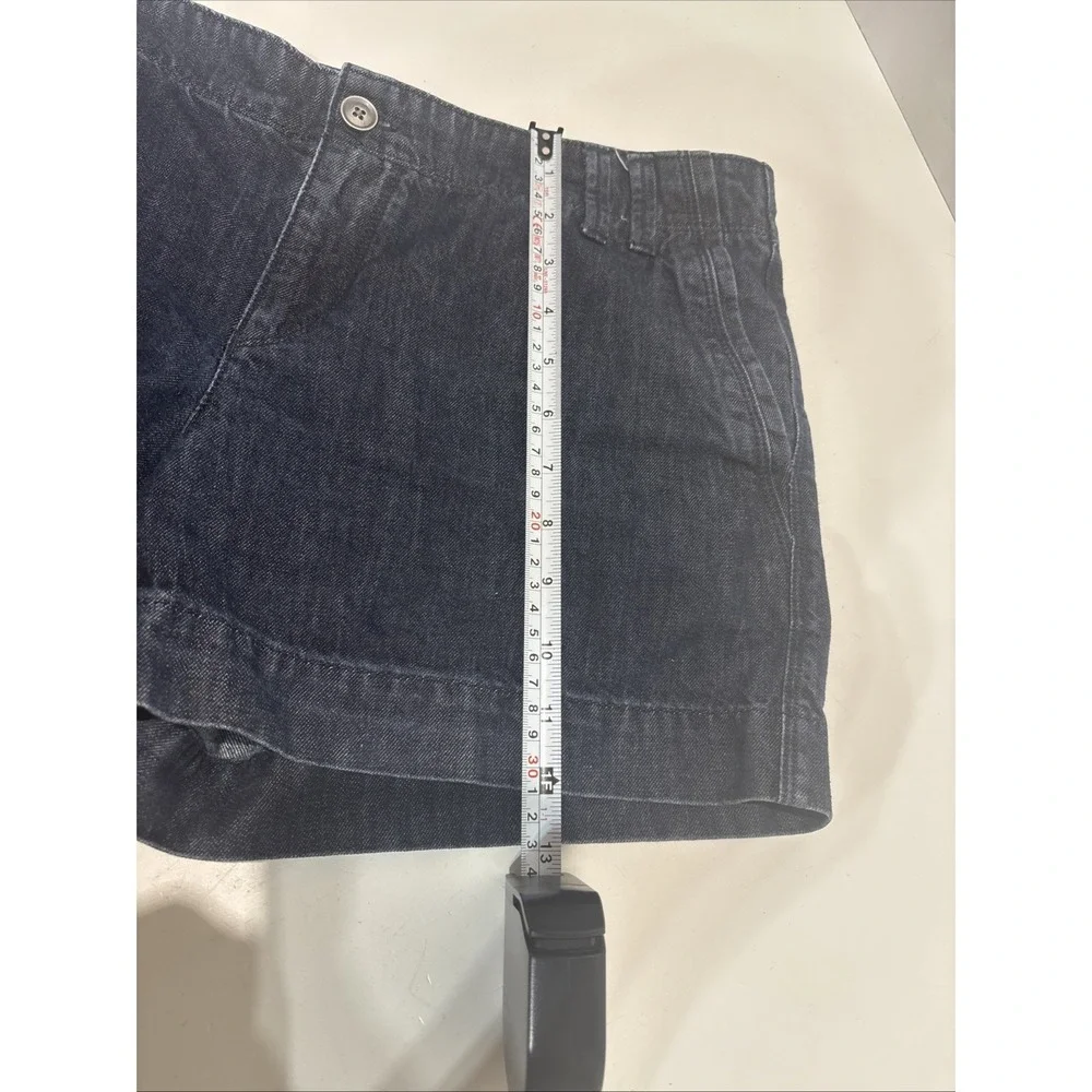 Ann Taylor LOFT The Riviera Short Dark Wash Chino Denim Blue Cotton Size 6